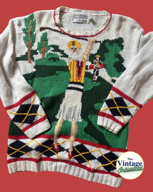 Vintage Hand Knit Golf Pro Sweater