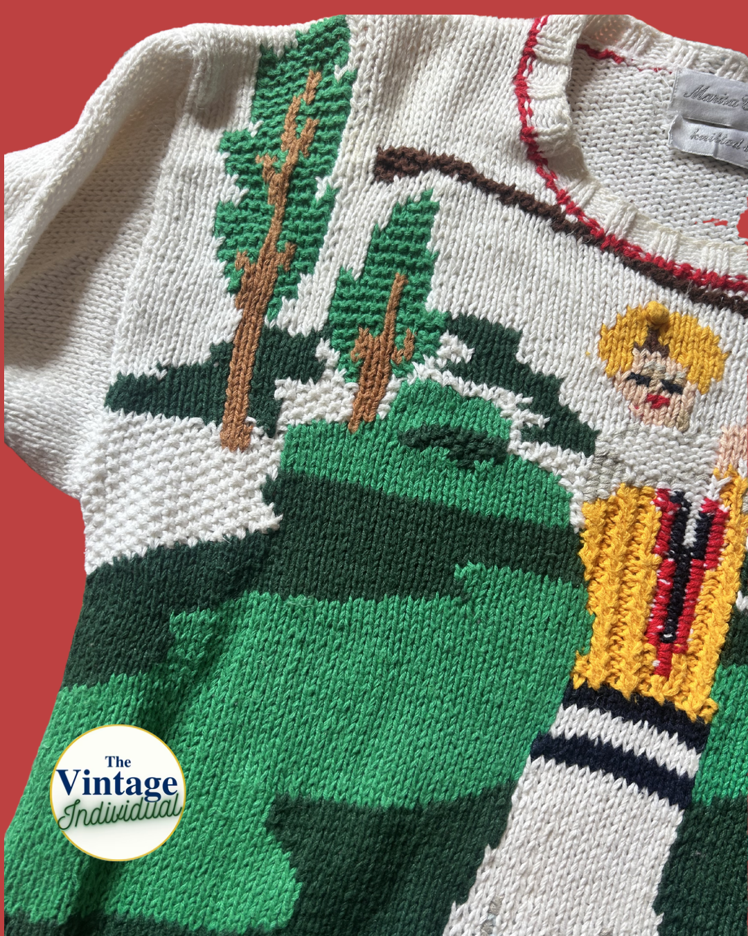 Vintage Hand Knit Golf Pro Sweater