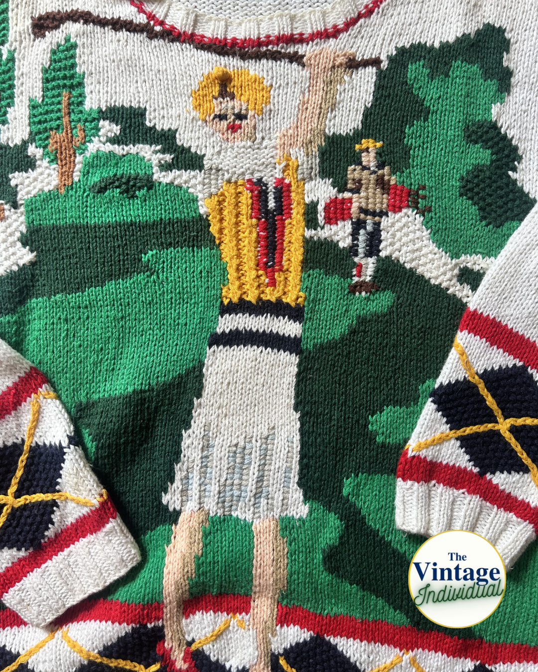 Vintage Hand Knit Golf Pro Sweater