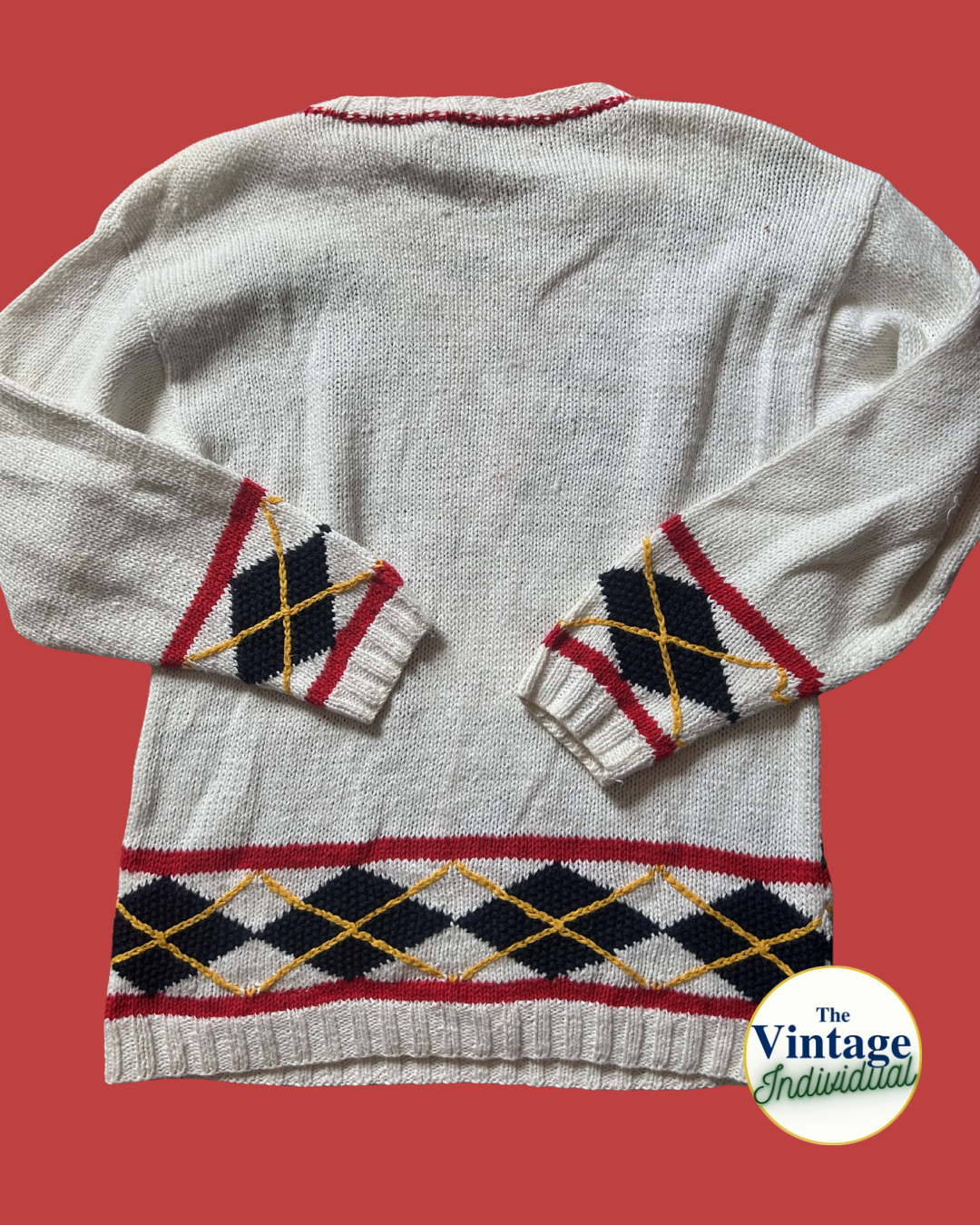 Vintage Hand Knit Golf Pro Sweater