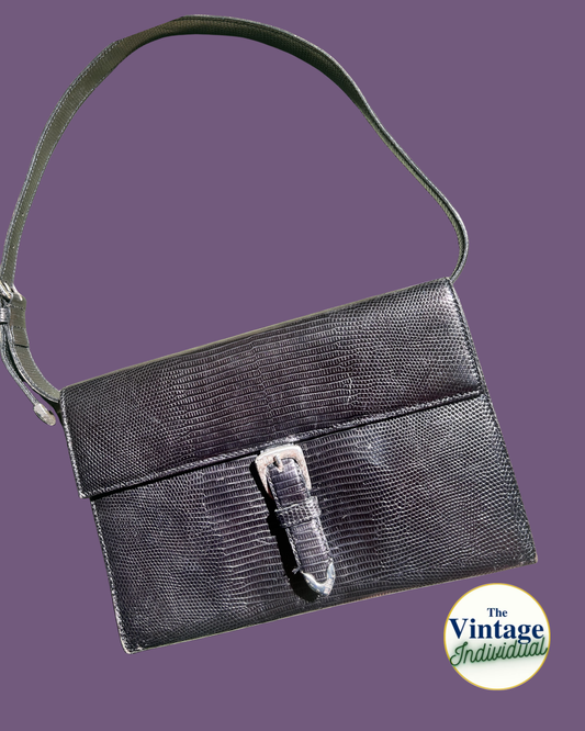 Vintage Ralph Lauren Black Pocket-Book Style Shoulder Bag
