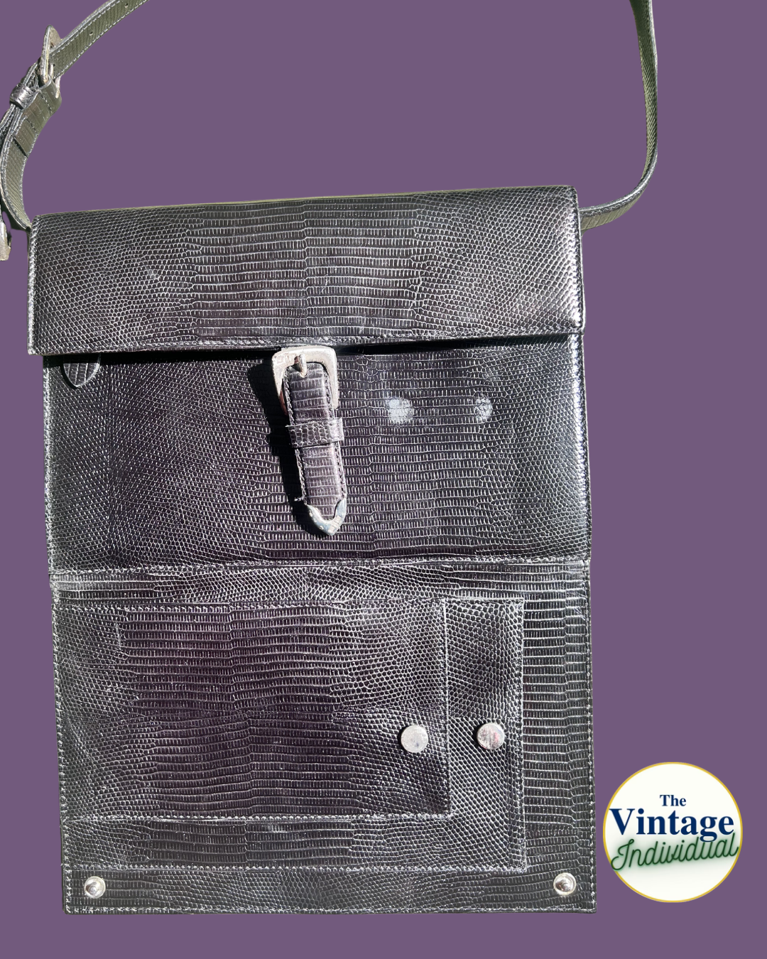 Vintage Ralph Lauren Black Pocket-Book Style Shoulder Bag